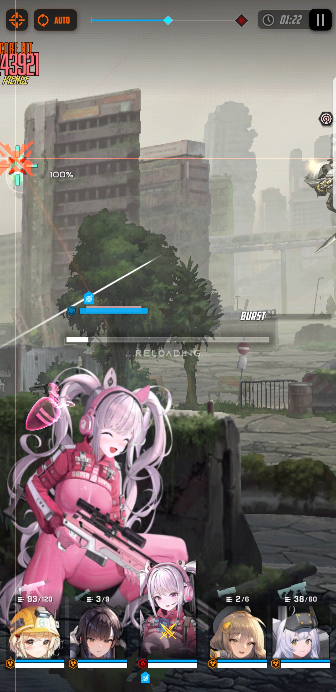 NIKKEの戦闘画面